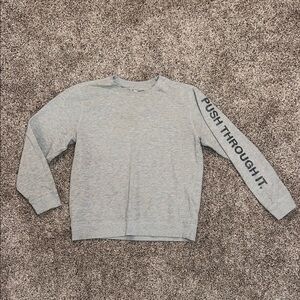 Women’s Dip Light Gray Motivational Crewneck Workout Sweatshirt